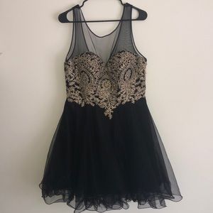 Black and gold prom/homecoming dance dress